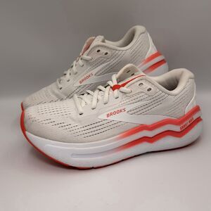 Brooks Ghost Max 2 Womens 7.5 B White Hot Coral Running Shoes 1204201B174